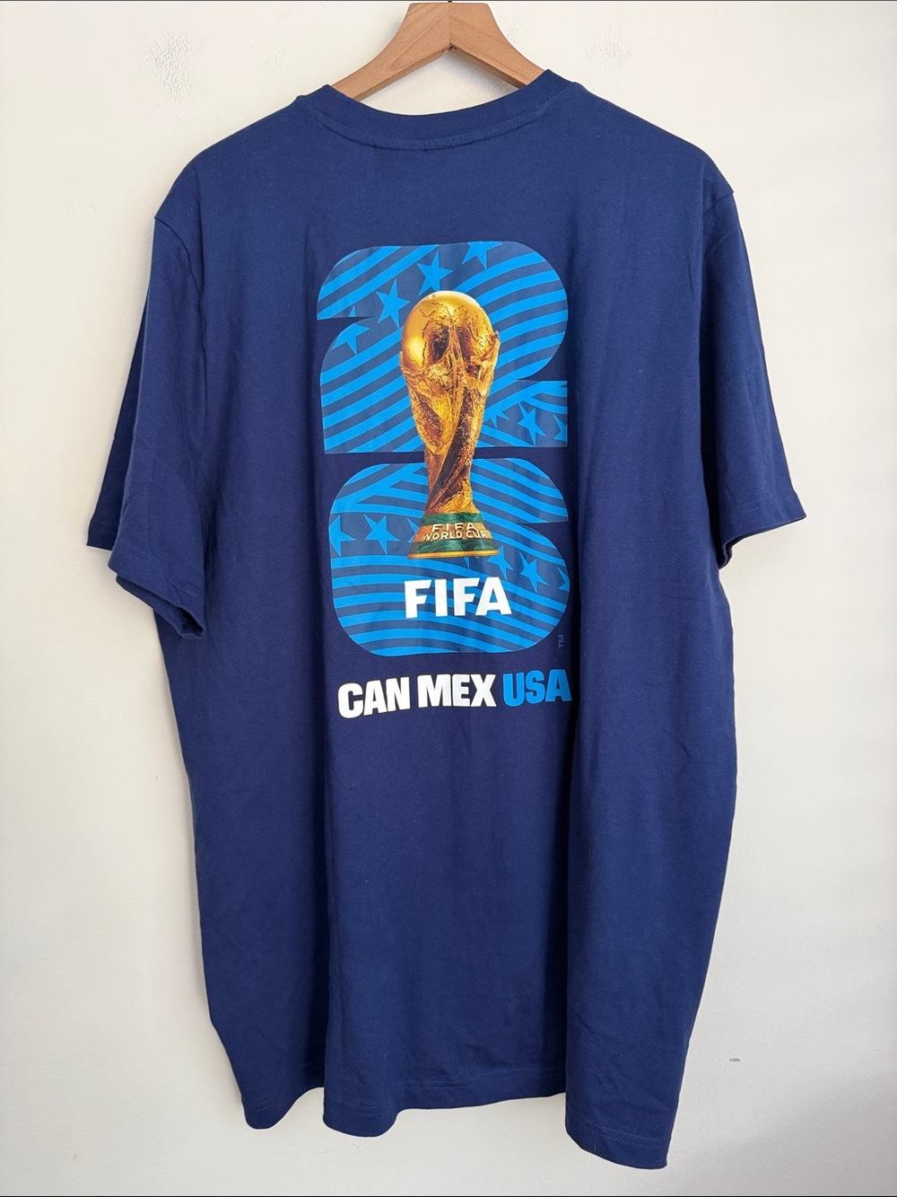 adidas Navy Blue World Cup 26 USA Graphic T-Shirt 2XL NWT